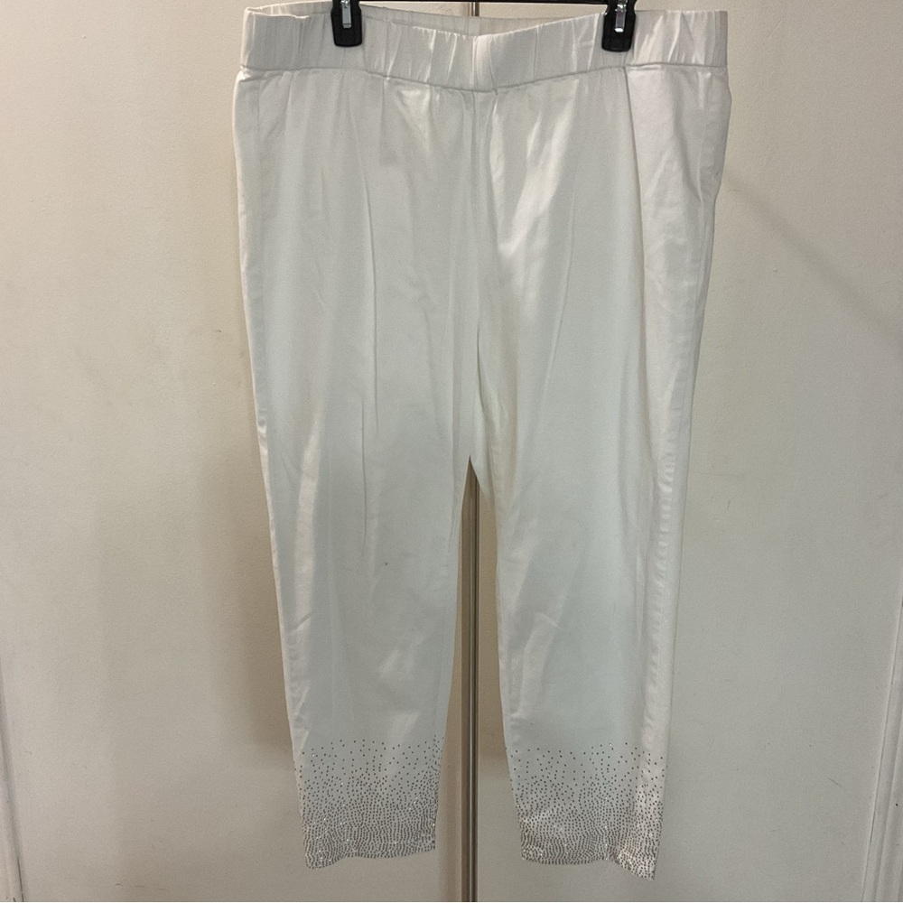 Soft Surrounding White Sparkle Pants Size 1XL